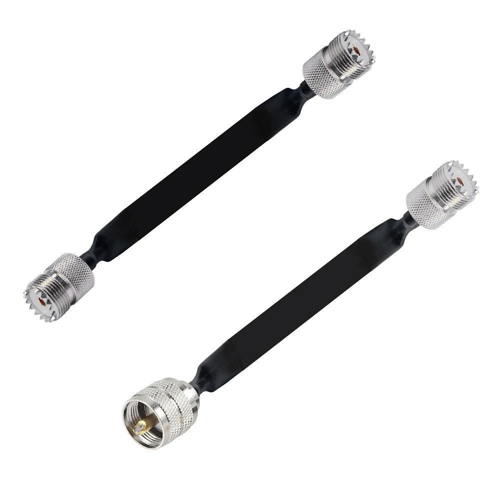 

Window/Door Pass Through Flat RF Coaxial Cable SO239 UHF Female to UHF Female Male PL259 50 Ohm RF Coax Pigtail Extension Cord