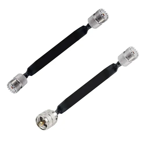 Window/Door Pass Through Flat RF Coaxial Cable SO239 UHF Female to UHF Female Male  PL259 50 Ohm RF Coax Pigtail Extension Cord - Image 2