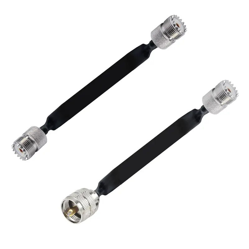 Window/Door Pass Through Flat RF Coaxial Cable SO239 UHF Female to UHF Female Male  PL259 50 Ohm RF Coax Pigtail Extension Cord - Image 2