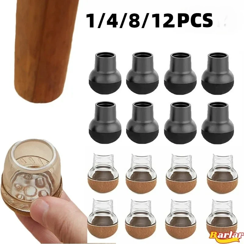 Chair Leg Floor Protectors Noiseless for Hardwood Floors with Felt Pads Covers To Protect Wood Furniture Leg Feet Cup 1-50Pcs