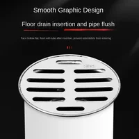 50-200 มม.ท่อระบายน้ําชั้นระเบียงท่อระบายน้ําชั้นสแตนเลสขนาดใหญ่ Displacement ระบายน้ําหลังคากลางแจ้ง Anti-Blocking ชั้นกรอง 3