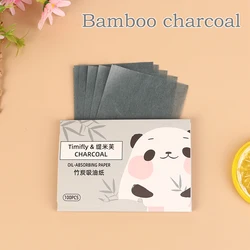 Portable Oil-Absorbing Face Cleanser Wipes - 100 Sheets (Bamboocharcoal)