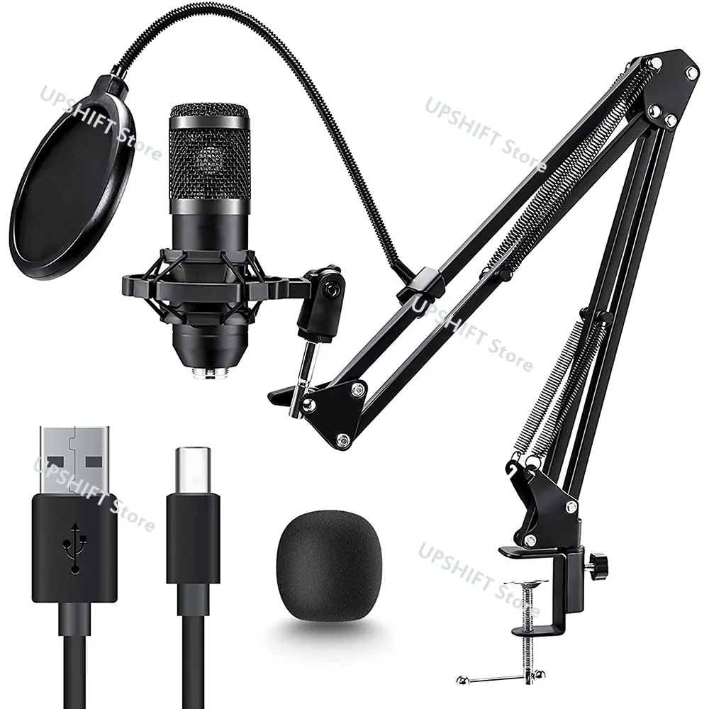 USB Condenser Microphone,192kHZ/24bit Professional PC Streaming Podcast
