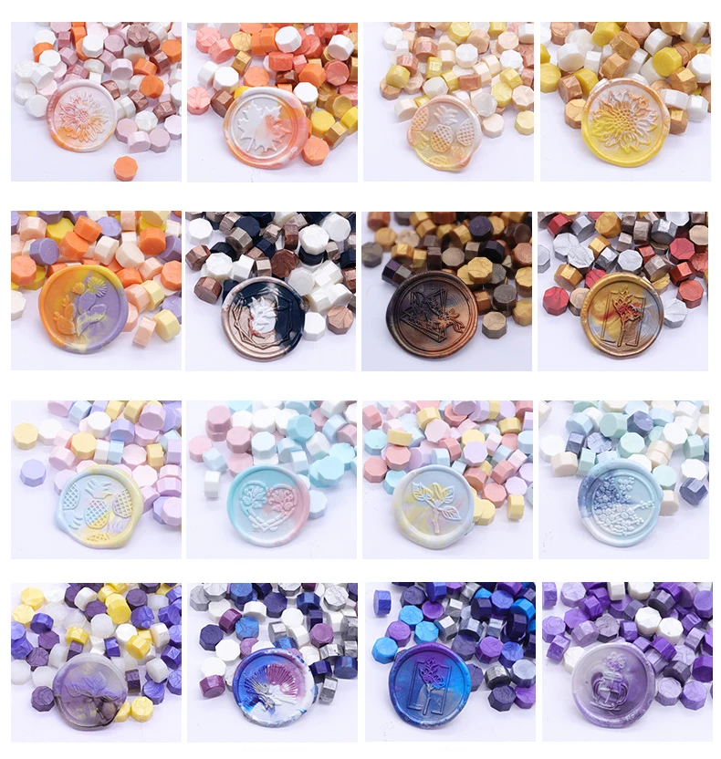 100Pcs Sealing Wax Beads Mixed Color Seal Stamp Material For Seal Scrapbook  Wedding Party Cards DIY Gifts WrappingDecor