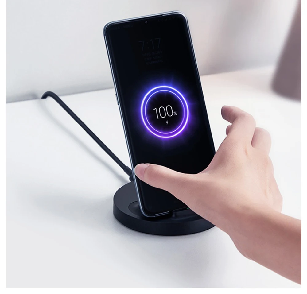 Xiaomi Vertical Wireless Charger 20W/55W Max Flash Charging Qi Compatible Multiple Safe Stand Horizontal for Mi 9 (20W) MIX 2S magsafe wireless charger