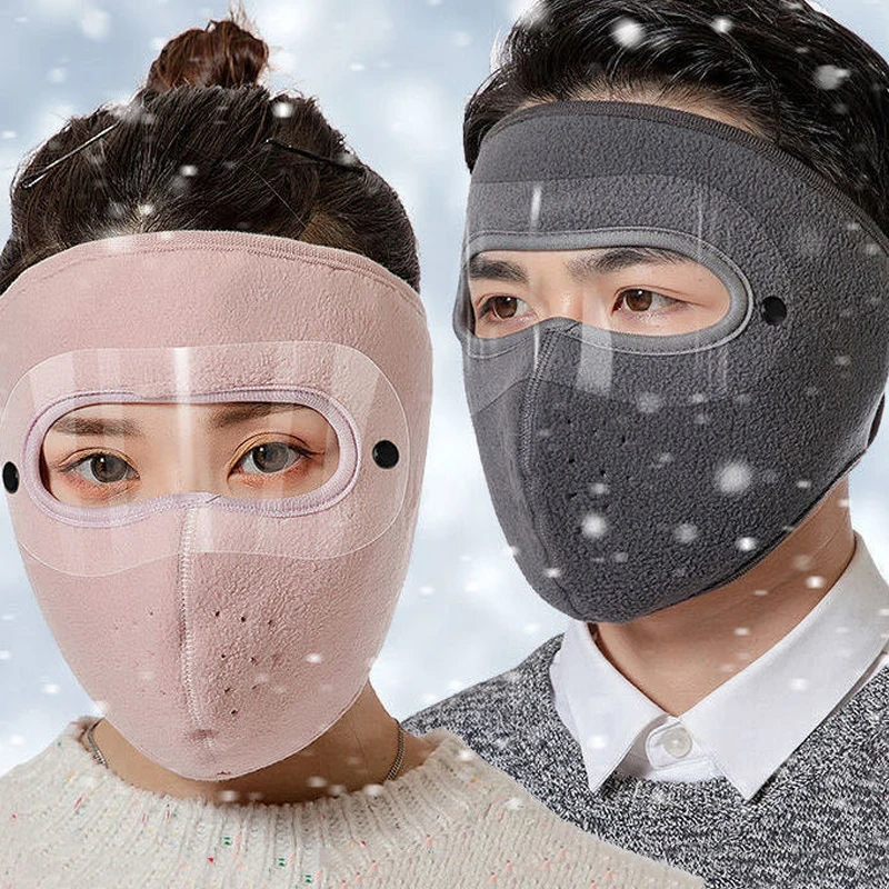 Winter Warm Face Mask with Goggles Anti Dust Cycling Bicycle Ski Mask for Men Women Cold Weather Outdoor Sportmask