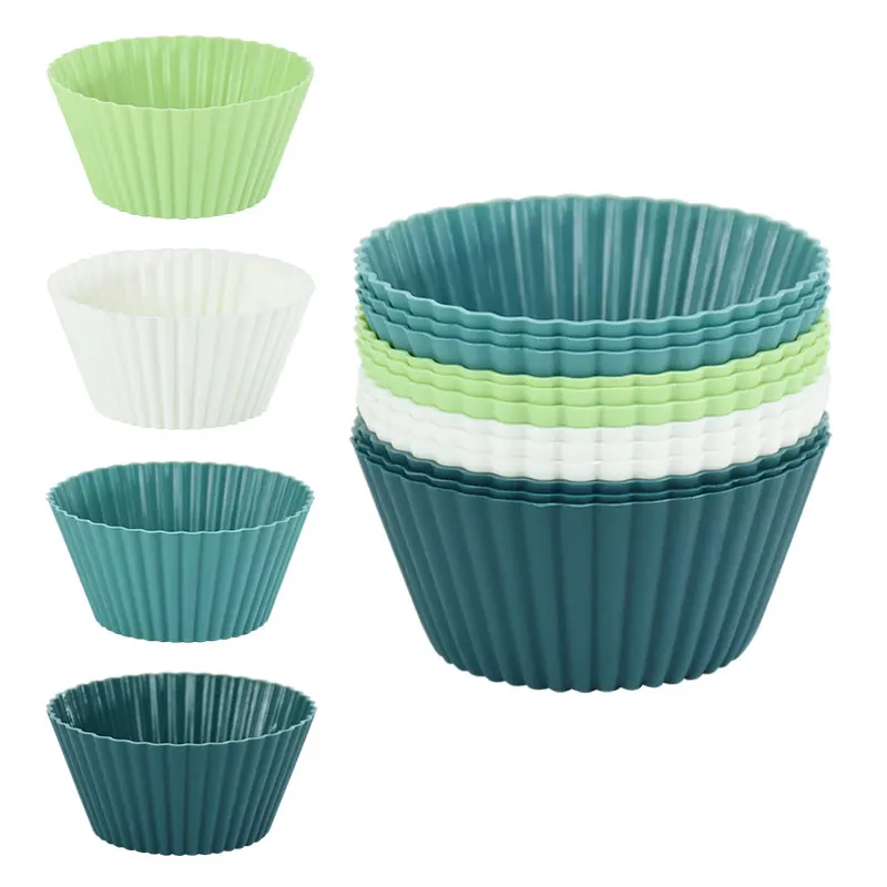 

Reusable Silicone Cupcake Mold Muffin Cup Pudding Ice Mould Kitchen Birthday Wedding Party Baking DIY Cake Decorating Tools