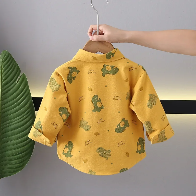 Cute Baby Cotton Shirt Long Sleeve Spring Autumn Style Children's Fashionable Korean Version Boys' Outerwear Baby Clothes