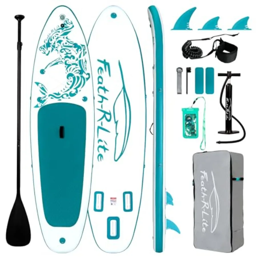 Inflatable Paddle Board for adults: PVC drop-stitch material navy blue ultra-stable with 15 PSI max pressure includes pump adju