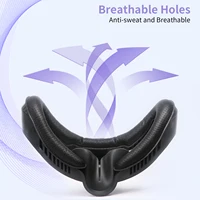 VR Face Pad for PlayStation VR2; Breathable Holes Leather Protective and PU Leather Facial Interface VR Face Cover Cushion - Image 3
