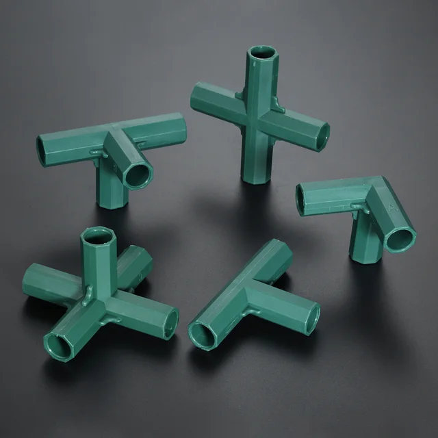 2Db 16 Mm -Es Műanyag Pvc Cső Illesztő Stabil Tartó Nagy Teherbírású Virágállvány Üvegházhatású Keret Épület Csatlakozó Kerti Szerszám 5 Típus - Image 3