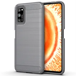 Premium Carbon Fiber Rubber Case - Sleek Bumper Protection for Your Honor View30 Pro (Grey)