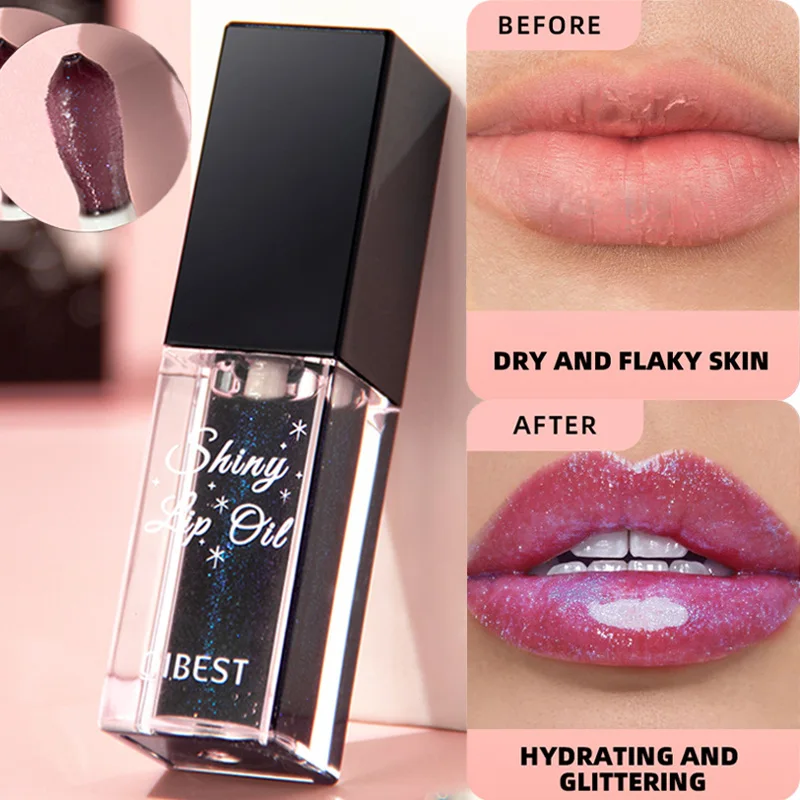Temperature Color Changing Lip Oil Pearlesent Moisturizing Hydrating Lip Gloss Lasting Beauty Reduce Lip Lines Lipstick Cosmetic