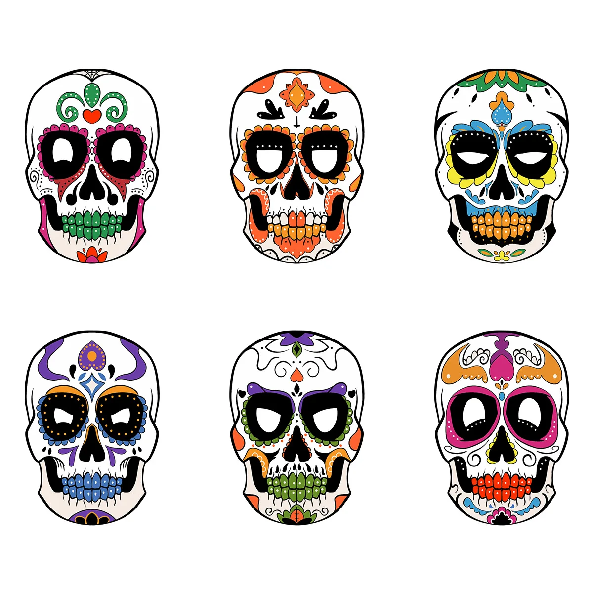 Spooky Day of the Dead Sugar Skull Mask – Festive Cosplay Party Accessory for Halloween Celebrations