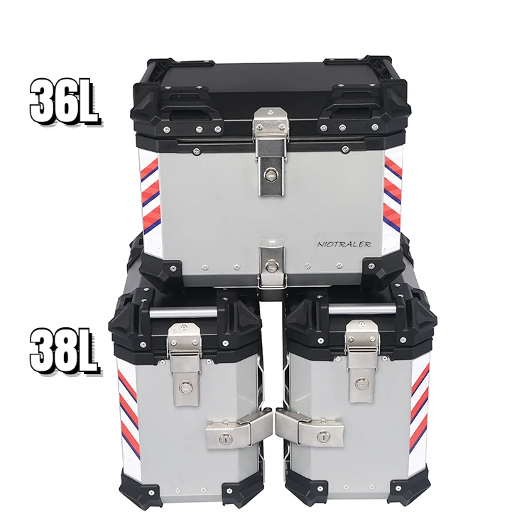 Ashata Boîte Arrière De Moto Boîte Supérieure Arrière De Moto 52L