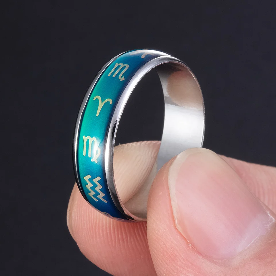 4 Anelli Dell'Umore Che Cambiano Colore - Per Bambini, Regolabili, A Forma Di Orsetto, Unicorno E Fiore - Foto 4