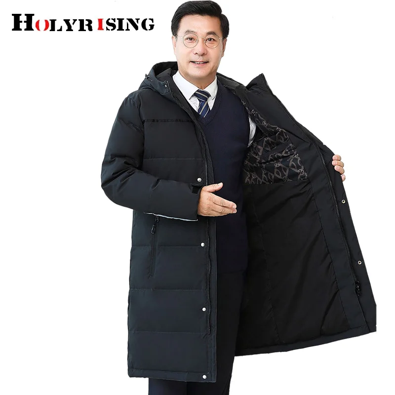 

winter 90% down jackets hooded ropa hombre zipper cotton outwear male long windproof snow coats father streetwear size 6xl 19778