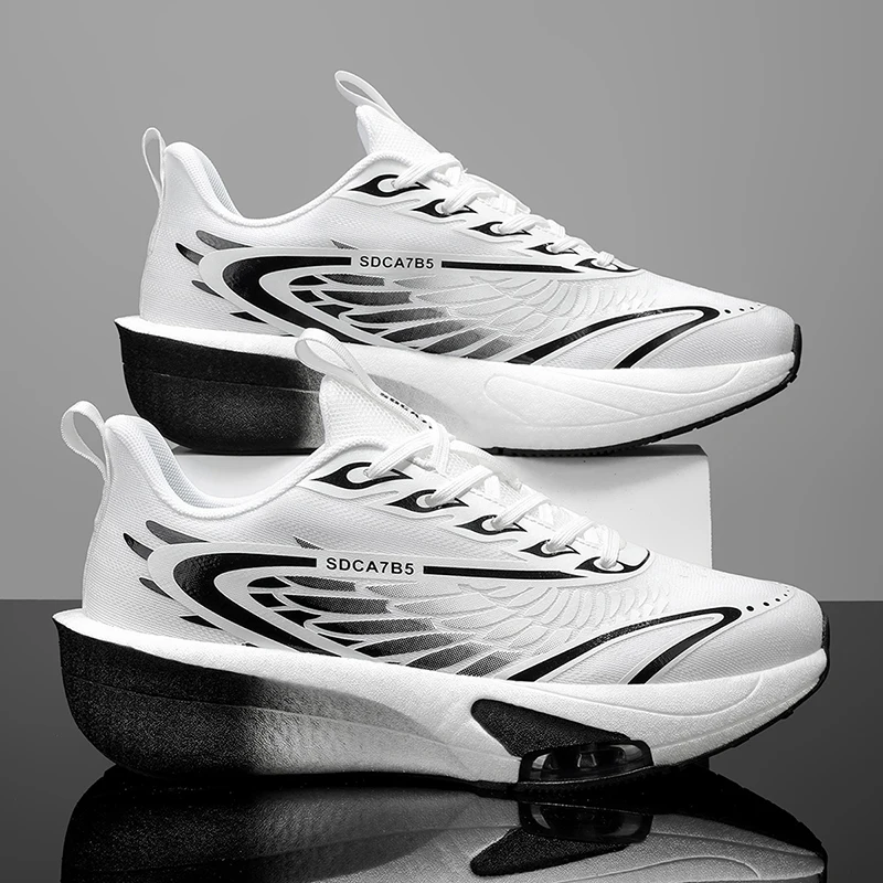 Men's Low-Top Casual Running Shoes - Lightweight Cushioning Sneakers, Breathable Toe Design, Non-Slip Sole - Suitable for Gym, Jogging, Everyday Wear - All-Season Performance Shoes, Dynamic Appearance, Stable Fit, Lace-Up Training Shoes, Fitness Enthusiasts' Top Choice