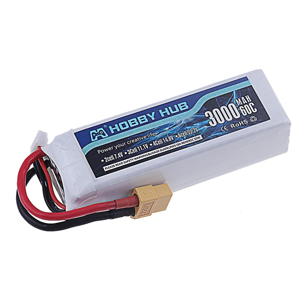 Batterie drone 4S LiPos de différentes capacités alignées, avec étiquettes 1500mAh et 6000mAh visibles.