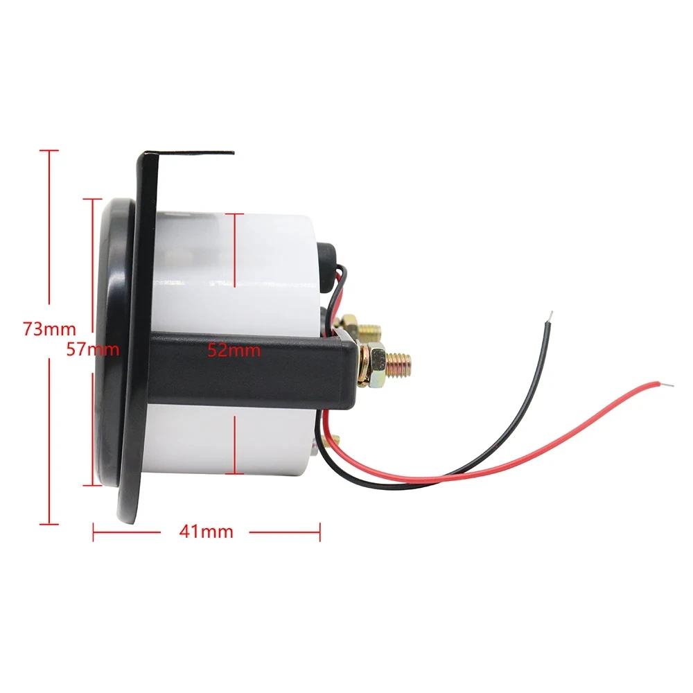 2" 52mm White/ Black Face Fuel Level Gauge Car Meter Fuel Float Sensor White LED Light Black Rim Automotive Gauges 12V Fuel Level Gauge