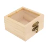 1pcs Log Color Plain Wood Wooden Square Hinged Storage Boxes Craft Gifts Box Handmade Case Box Storage Organization S/M/L/XL 1