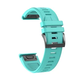 Premium Silicone Strap for Garmin Watches - QuickFit Replacement Watchband (Duck Green)