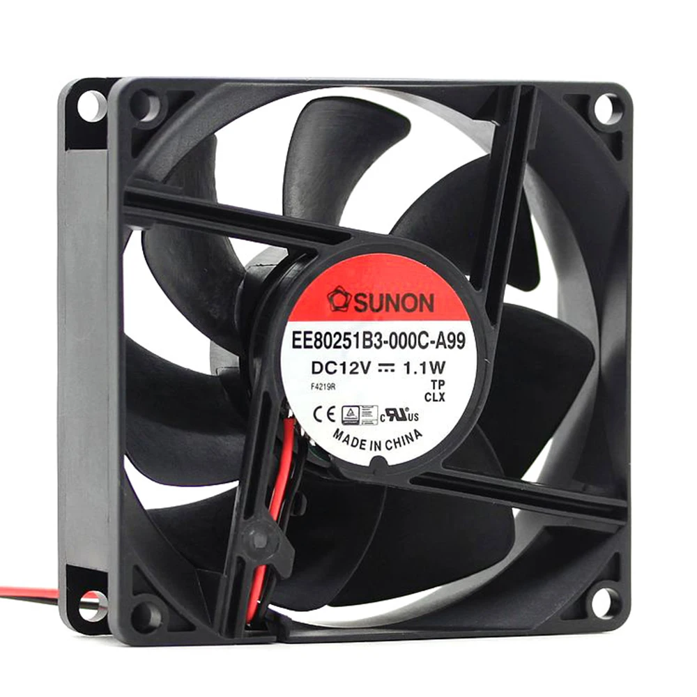 sunon EE80251B3-000C-A99 8cm 8025 12V 1.1W Dual ball bearing Silent quiet fan 80X80X25 mm mute air volume computer cooling fan