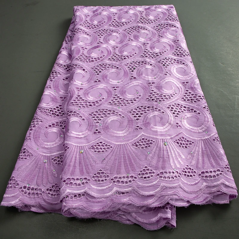 Swiss Voile Lace In Switzerland 2023 High Quality Nigerian African Cotton Lace Fabric for Women Wedding Dresses Party Sew A3399