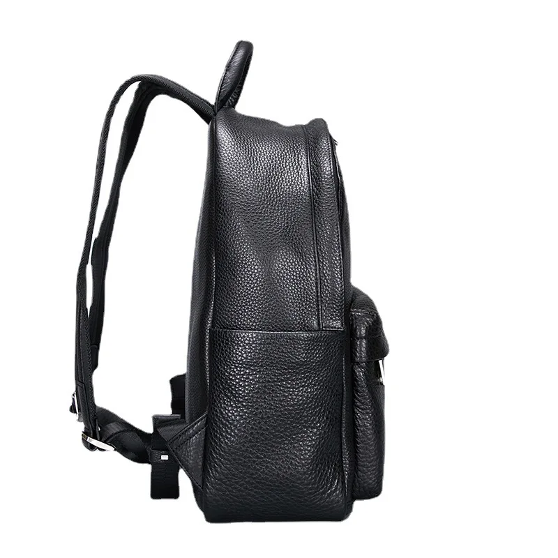 New Top Grain Leather Backpack for Men Business Commute Fashion Durable Work Bag