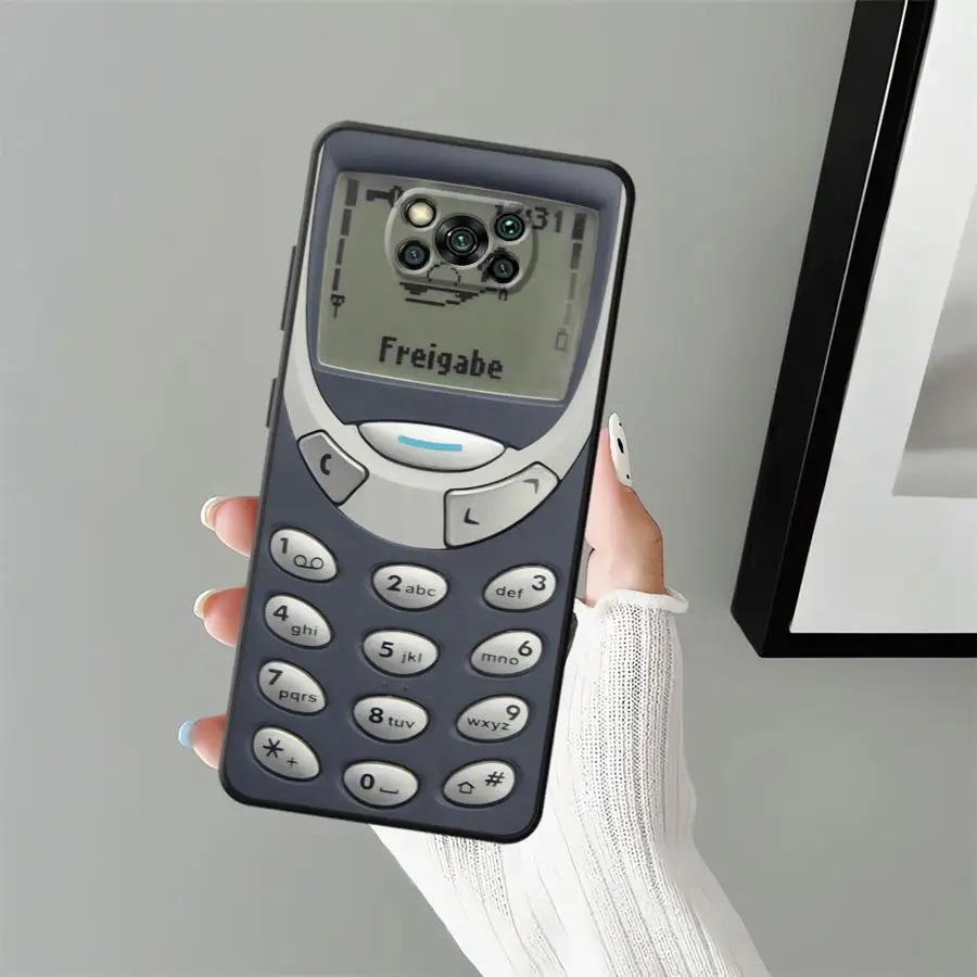 Retro Black Soft Phone Cover Case