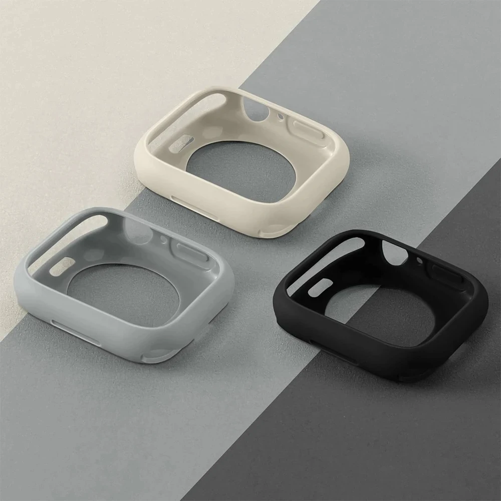 Custodia morbida in silicone per Apple Watch Series 11/10/9/8/7/6/5 42mm 46mm 40 44mm Protezione Shell smartwatch Cover iWatch 9 45mm 41mm - immagine 5