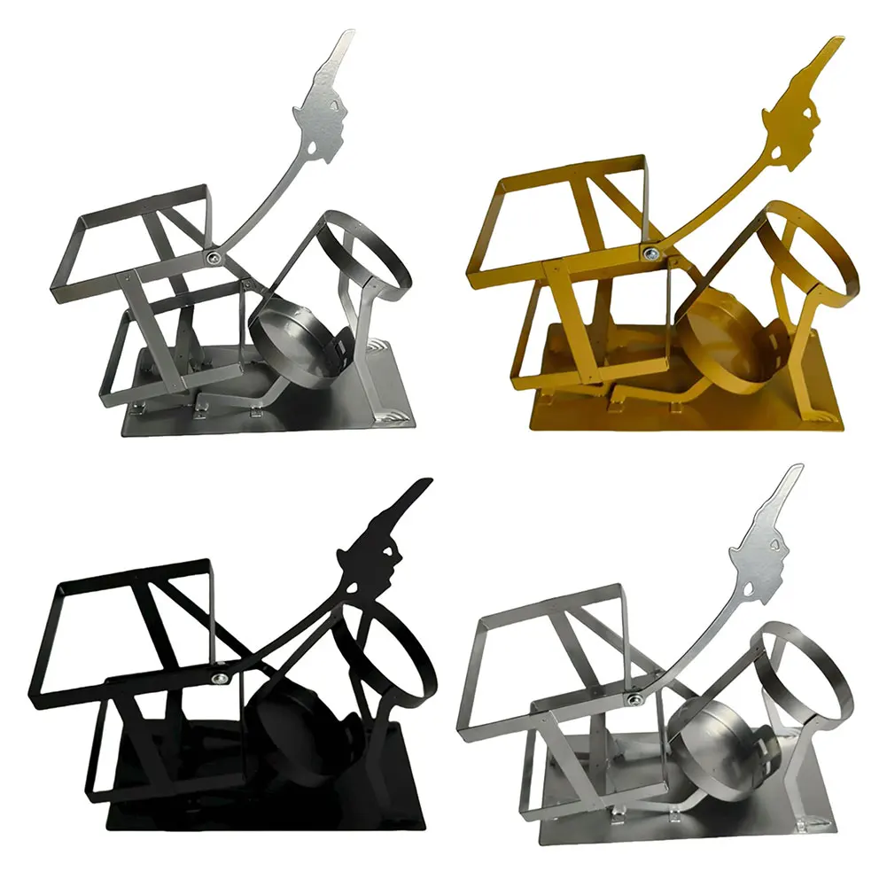 Metal Red Wine Rack Skull Wine Bottle Display Stand