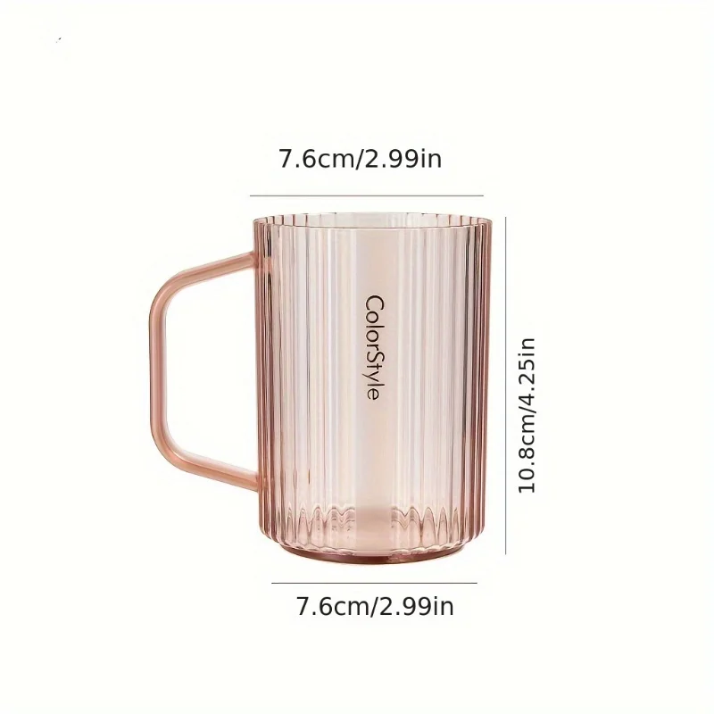 1 bicchiere per spazzolino da denti semplice e minimalista, in tinta unita, per collutorio, ideale per uso domestico. Bicchiere in plastica con manico, perfetto per gargarismi e bagno._voghion.com