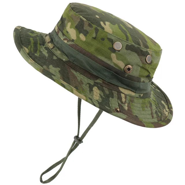 Outdoor Camouflage Sun-shading Bene Hat Fisherman Hat: Unisex Breathable Hat with American Style