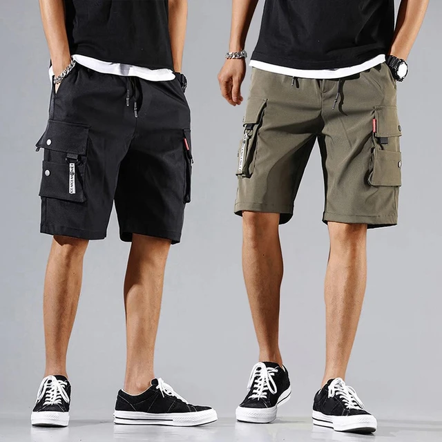  Homisy Mens Casual Shorts Plus Size Solid Color Summer Cotton  Shorts Elastic Waist Lightweight Drawstring Shorts Men : Clothing, Shoes 