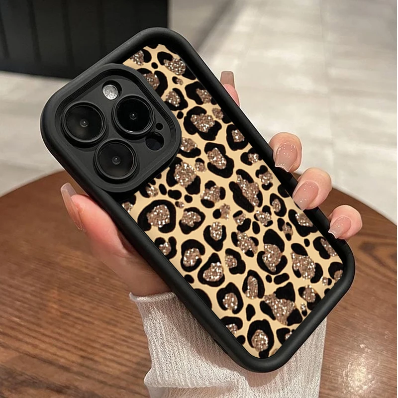 Y2K Leopard Print Soft Phone Case Cover
