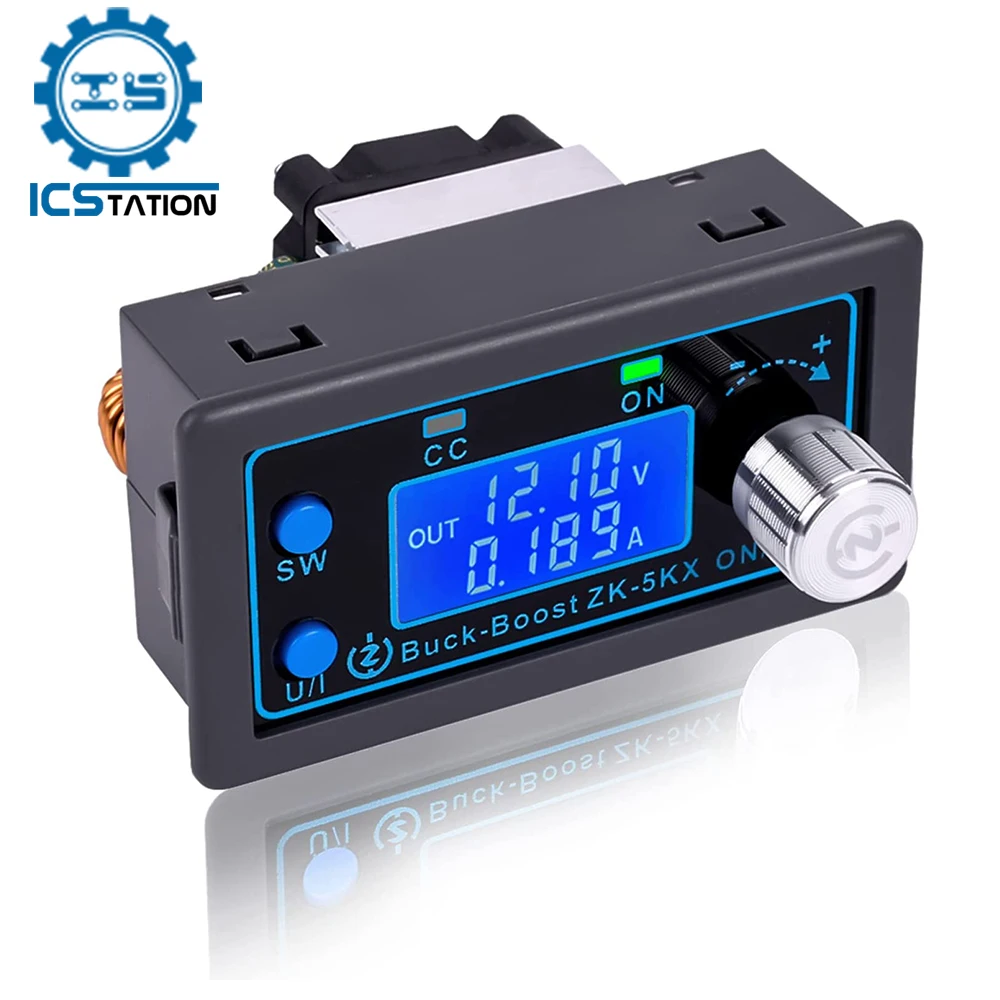 

ZK-5KX CNC DC-DC Automatic Buck Boost Converter CC CV 0.6-36V 5A 80W Power Supply Module Adjustable Laboratory Voltage Monitor