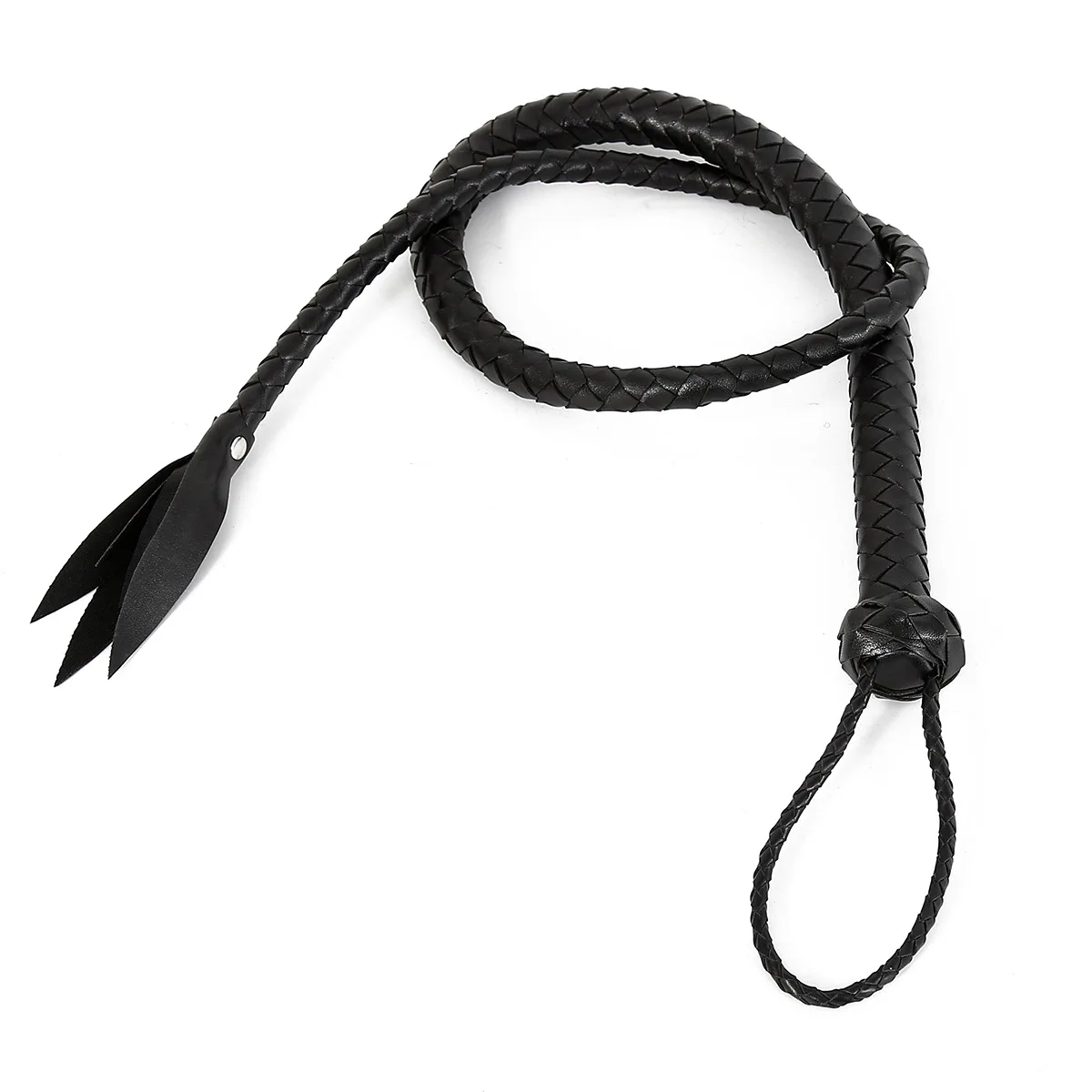 109CMHorseWhipPULeatherBULLWHIPHorseRidingWhipWillowLeafShapeTailEndwithWrist