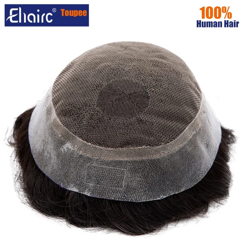 Australia Sale --Male Hair Prosthesis Toupee Men Lace and PU Breathable Men's Wig For Men Natural Hairline Men's Hair System 6