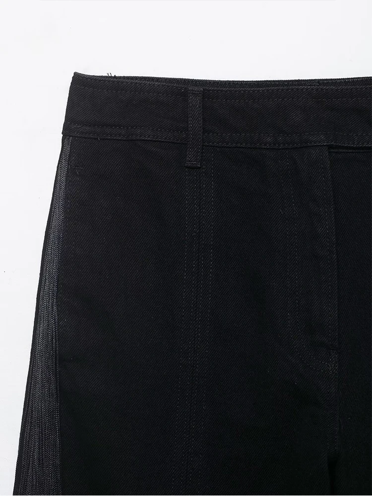 Casual Loose Pants Women High Waist Straight Trousers Female 2026 Spring Autumn Fashion Tassel Elegant Lady Streetwear Pants  ﻿