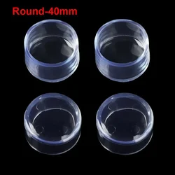 Set of 4 Rubber Chair Leg Protectors - Floor Safeguarding Pads and Dust Covers (Round - 40mm)