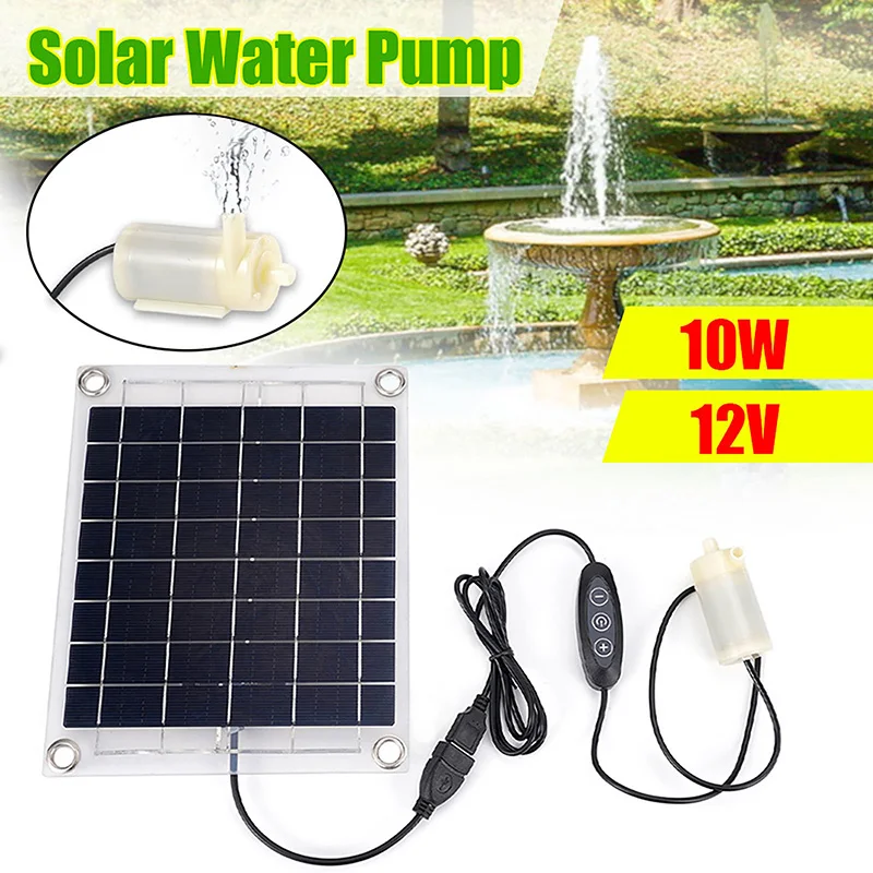 Set Pompa Acqua Pannello Solare A Risparmio Energetico Generazione Di Energia Su Entrambi I Lati Pannello Solare Trasparente E Mini Pompa Acqua 12V Co