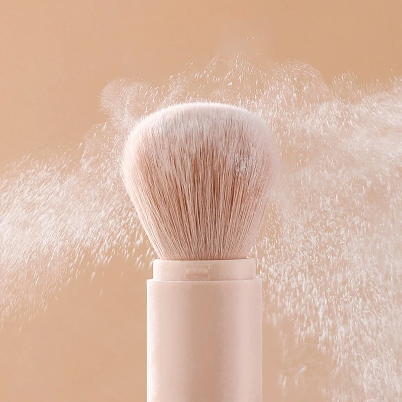 Portable Powder Blusher Brush With Cover 4 in 1 Travel Small Set Makeup Eye Shadow Telescopic Multi-Function Mini Makeup Tool 5