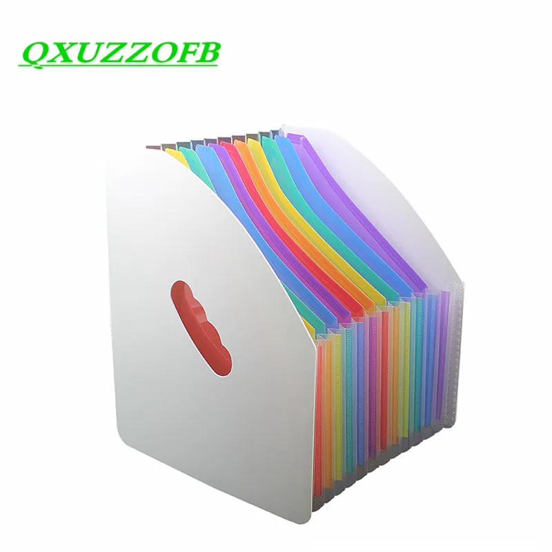 

A4 File Folder Desktop Erectable Expanding A4 Document Organizer 13 Pockets Multilayer Rainbow Solid For A4 Paper Notebook