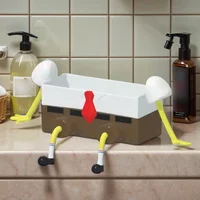 1PC Creative Drainage Rack Home Kitchen Sink Shelf Dishwashing Brush Wipe Sink Wall Mounted Drainage Basket 6
