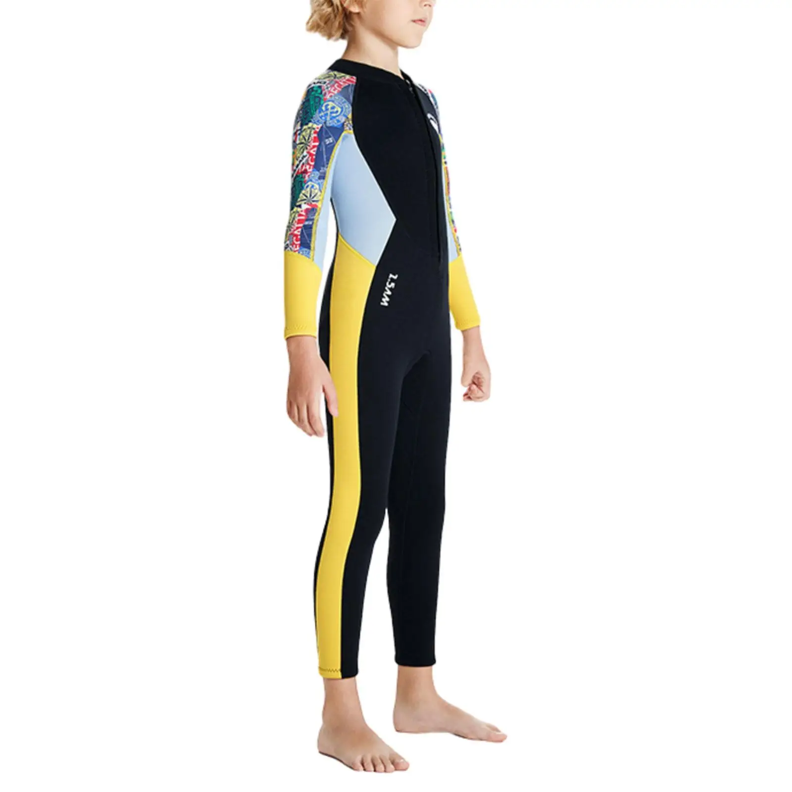 Kids Wetsuit 2.5mm Neoprene Swimsuit for Water Sports Sailing Swimming