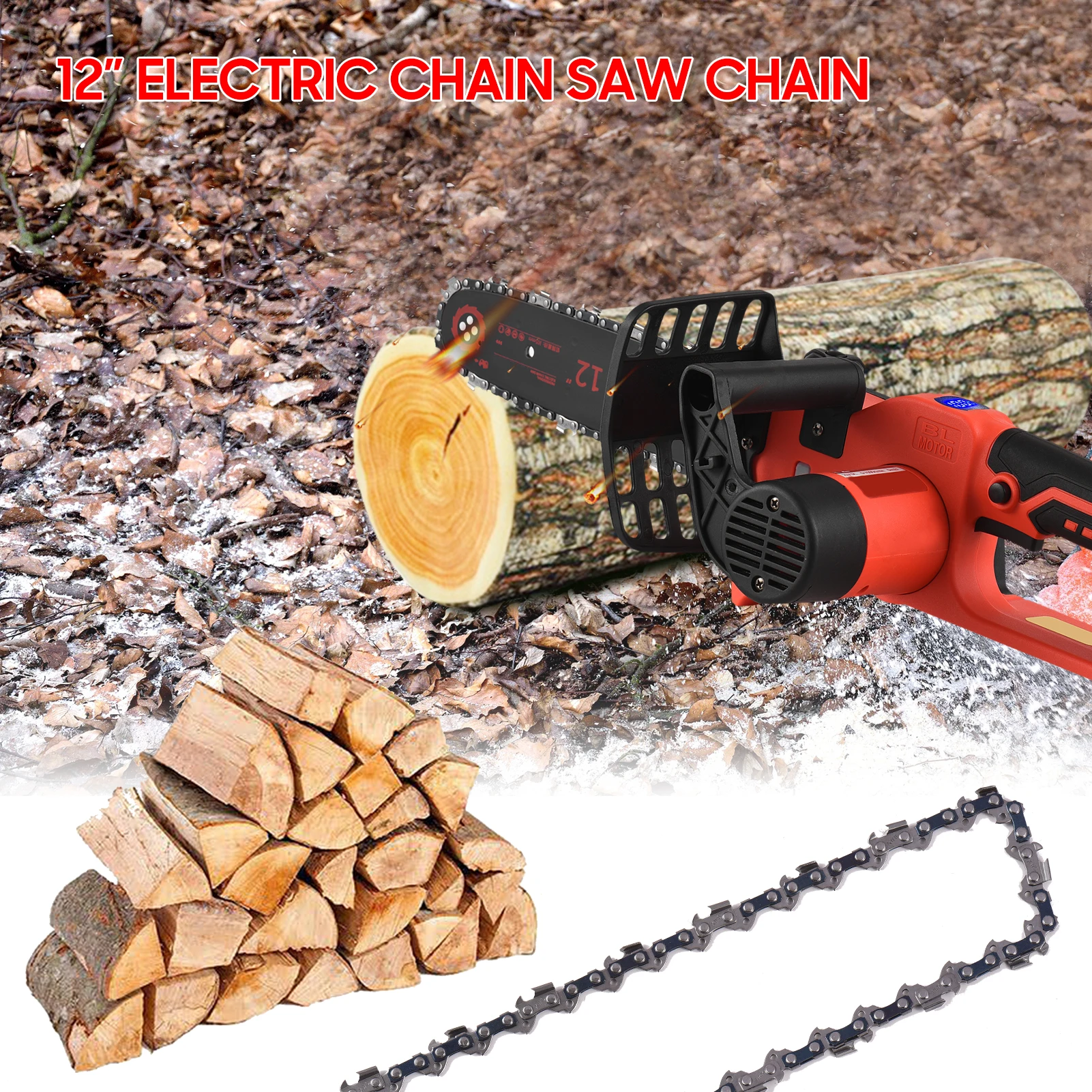 

21V Brushless Mini Cordless Chainsaw 12" Electric Chain Saw Handheld Pruning Saw 4.0Ah Rechargeable Battery Garden Cutting Tool