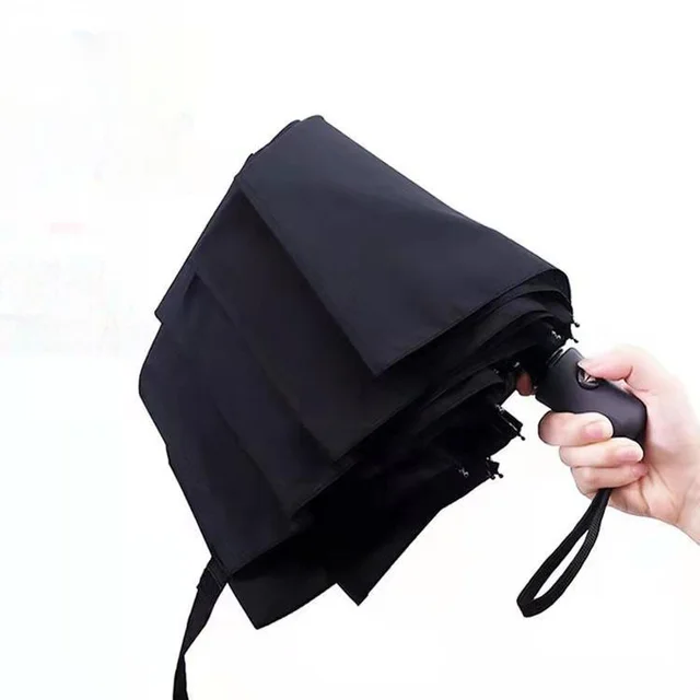 Különböző Stílusú Fekete Háromszoros Automatikus Esernyő Autó Logó - Image 2