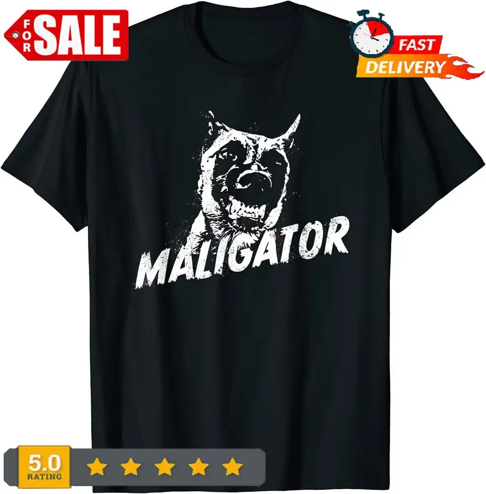 New Limited Maligator Belga Malinois Hund Dog Fun Tee Gift T-Shirt