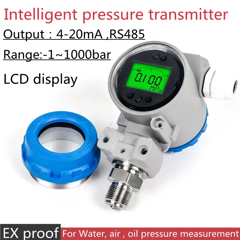 

4-20mA LCD Stainless Steel Digital display pressure transmitter 2088 explosion-proof pressure sensor 100bar